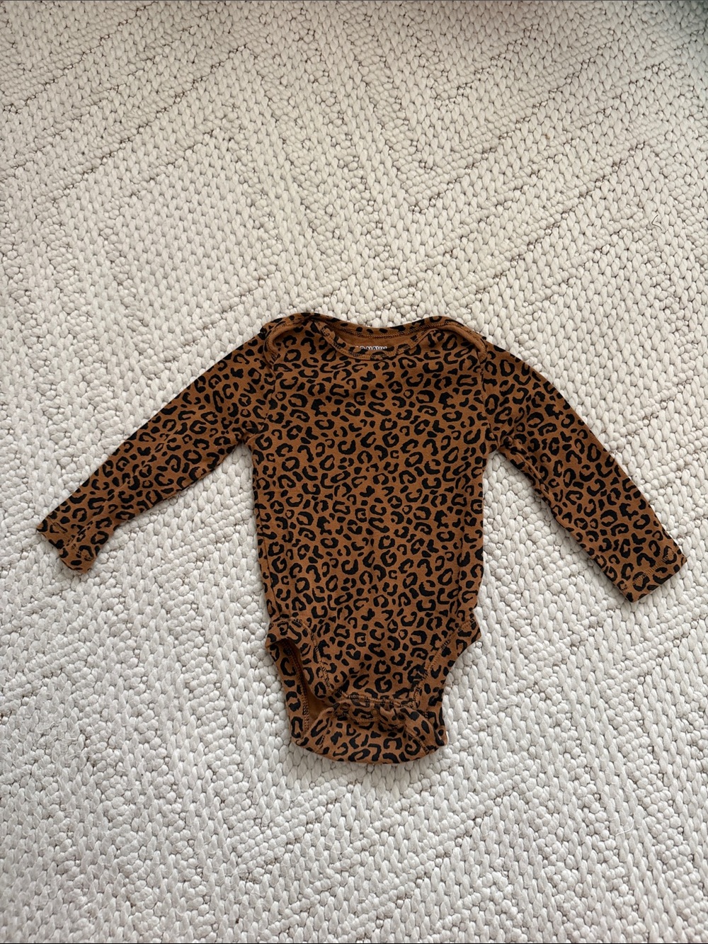 Old Navy leopard long sleeve onsie